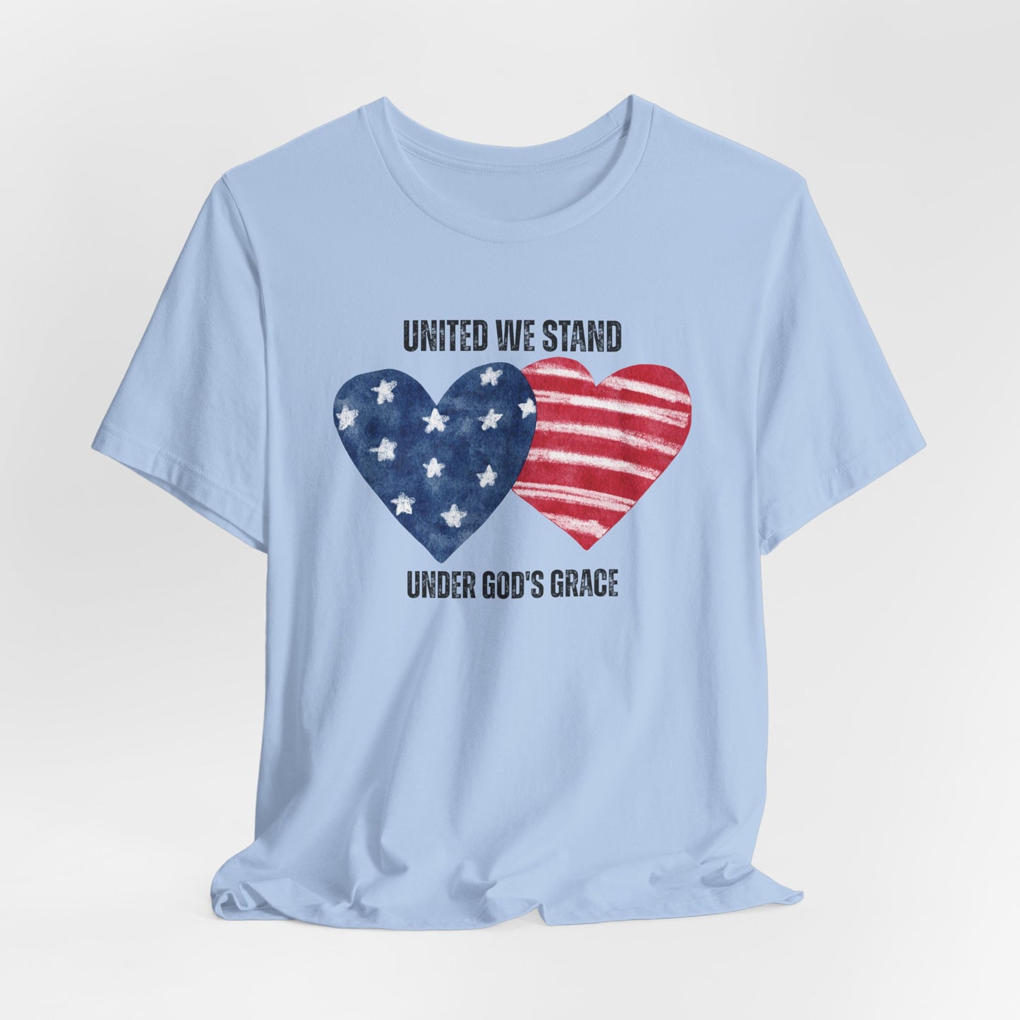 United We Stand Under God's Grace USA Christian Tshirt