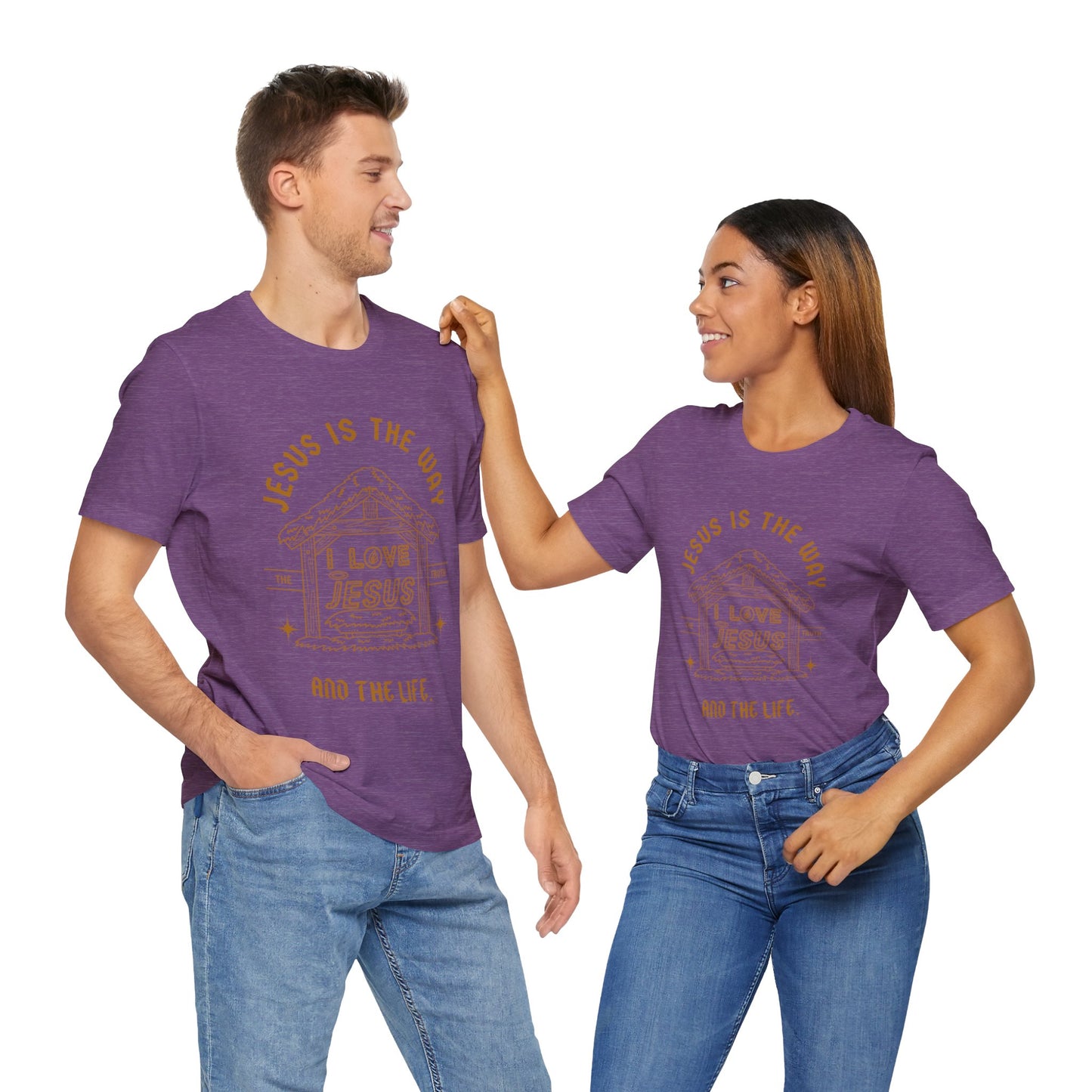 Jesus is the Way Inspirational Christian T-Shirt with Religious Graphics Ideal Religious Gift Ideas for men and Women.