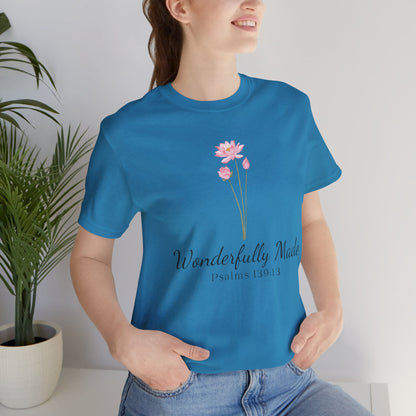 Wonderfully Made Spiritual Clothing for Daily Wear T-Shirt Ideal Christian Gift Ideas for Women