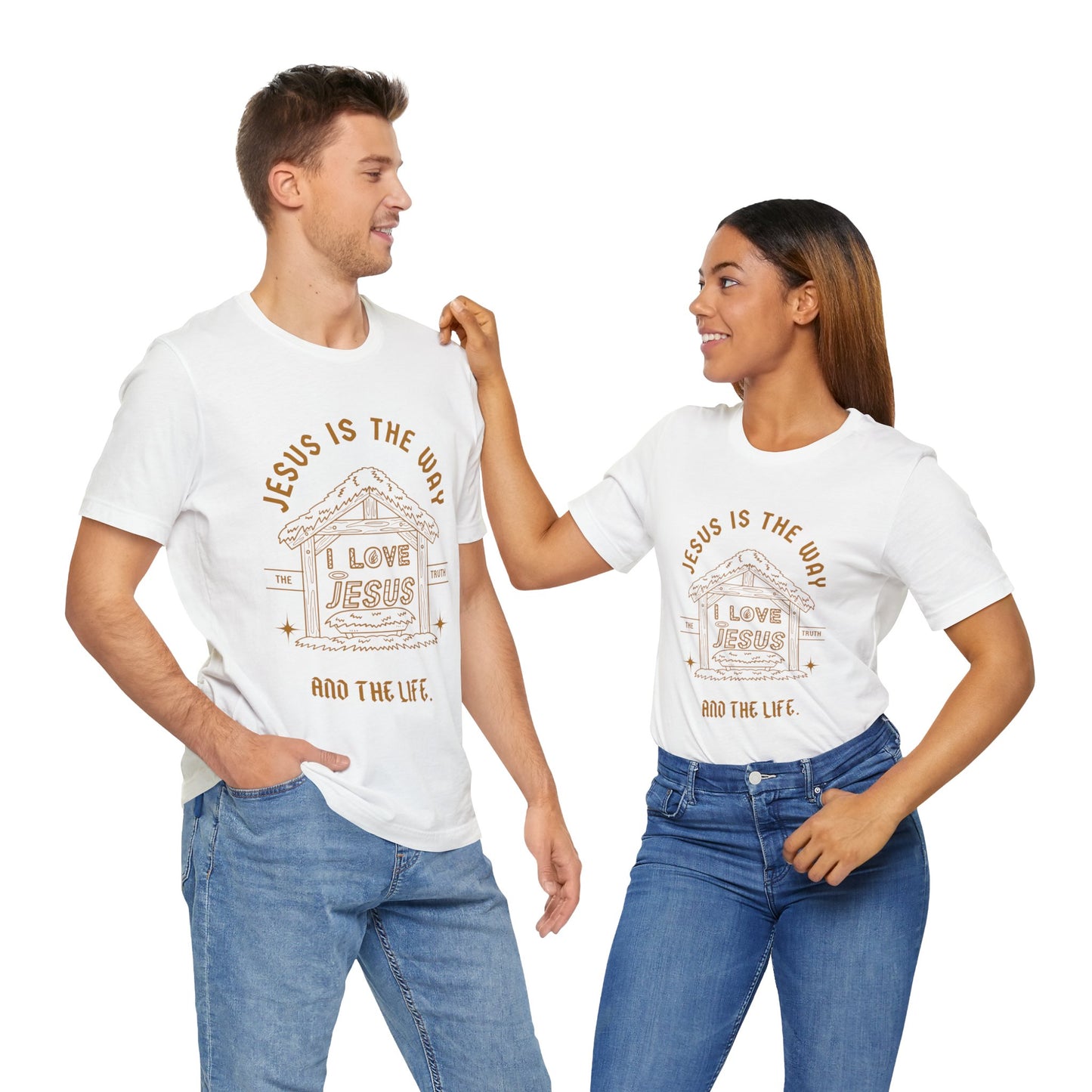 Jesus is the Way Inspirational Christian T-Shirt with Religious Graphics Ideal Religious Gift Ideas for men and Women.