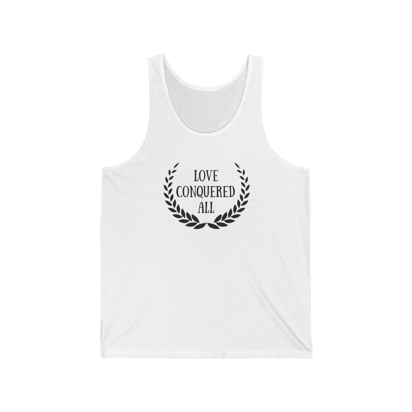 Love Conquered All Unisex Jersey Tank - Inspirational Summer Apparel