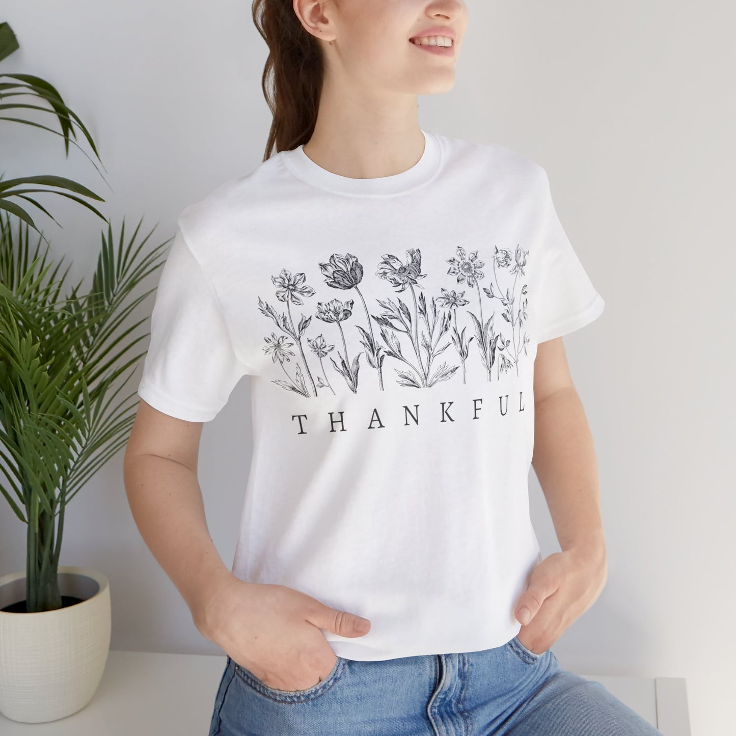 Thankful Faith Inspired Christian T Shirt for Christian Women Ideal Christian Gift Ideas for Women.