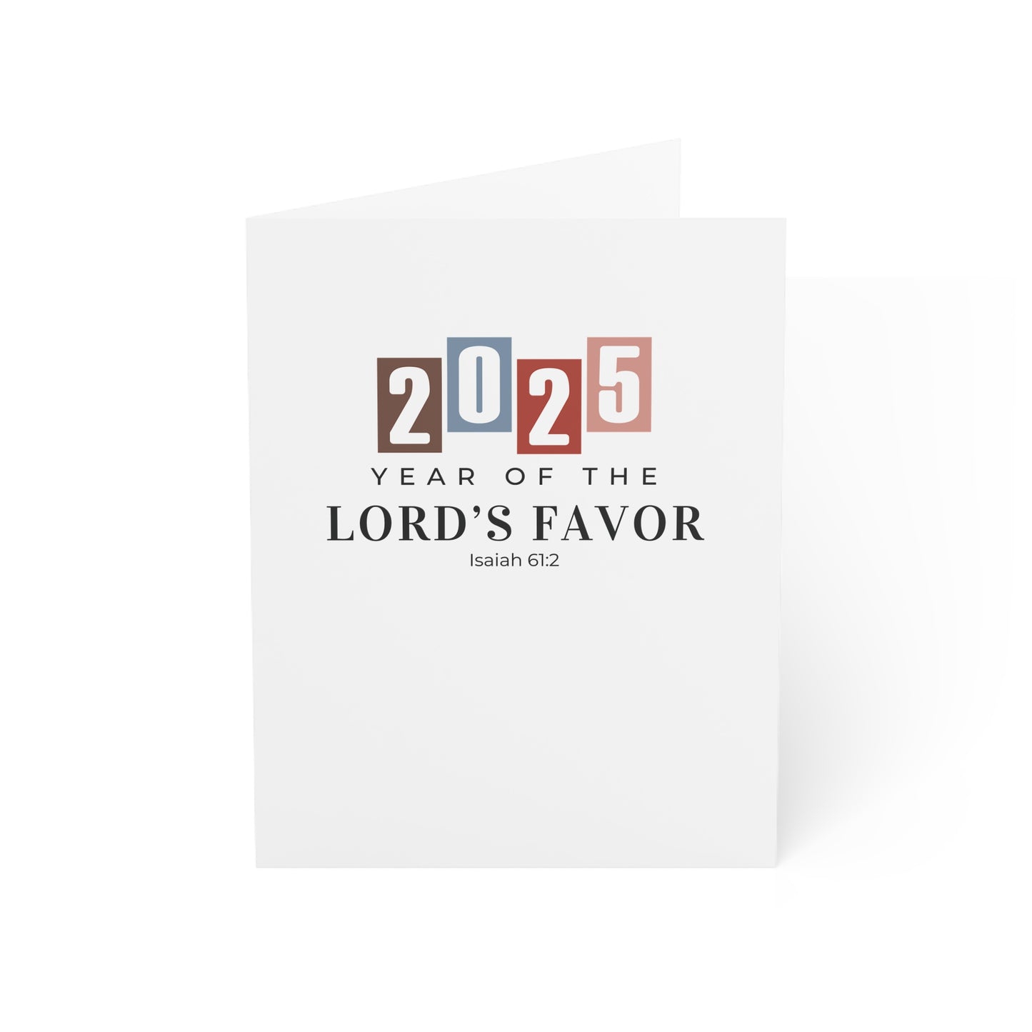 Christian Greetings Card, Year of the Lord's Favor 2025, Gift for Her, 10pcs, 30pcs, 50pcs, Religious Greetings Card, Greeting Card Set