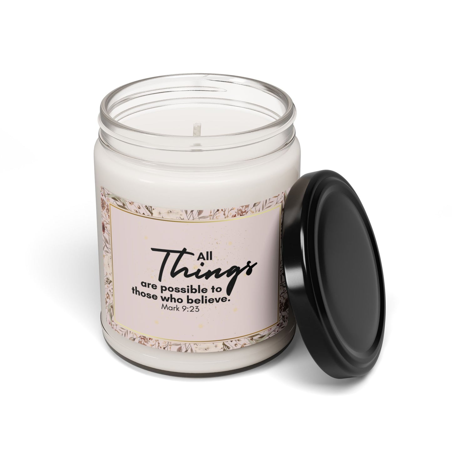 All Things are Possible Christian Candle
