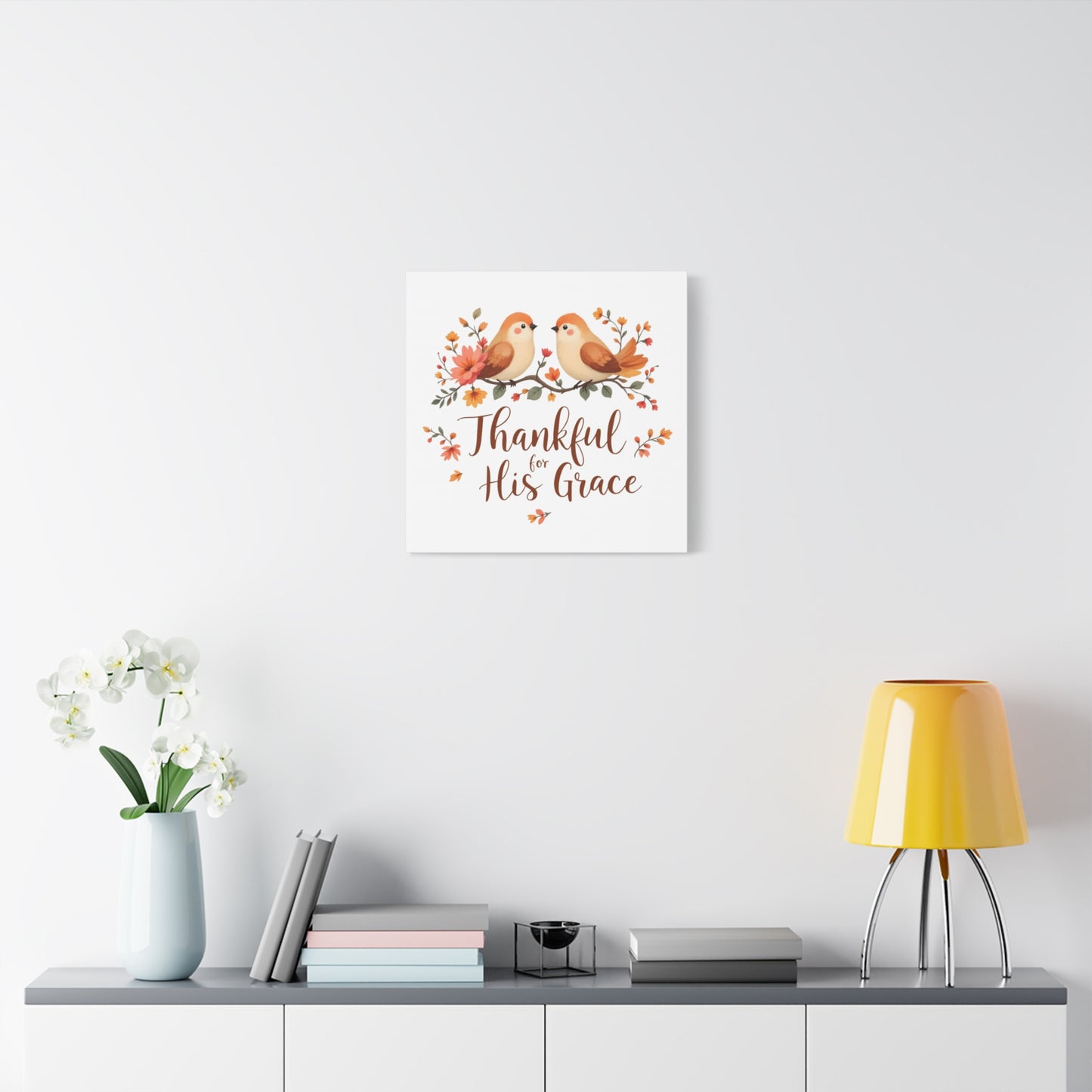 Thankful for His Grace WallArt Christian Canvas, Thankful WallArt, Thanksgiving WallArt Canva, Christian Stretched, 1.25" Christian Wall Art