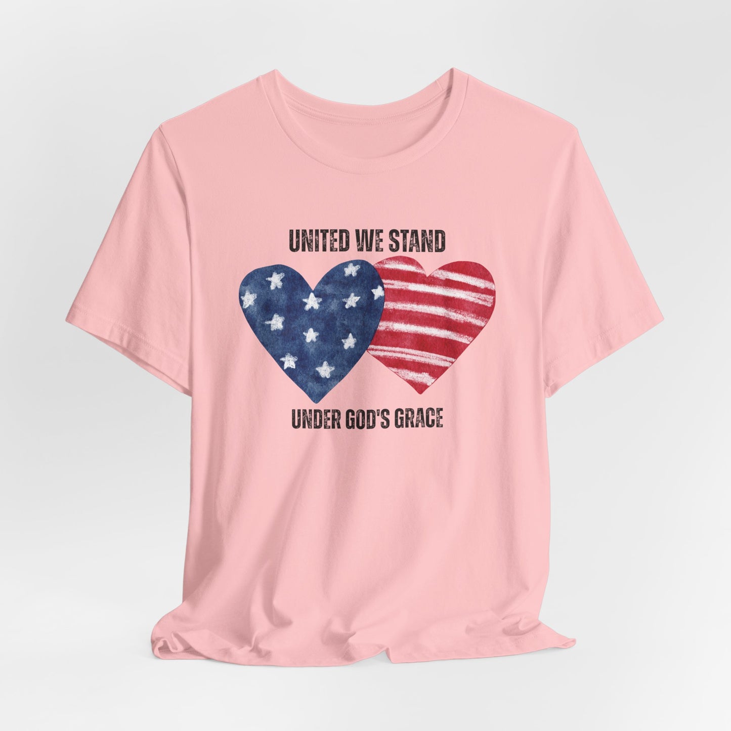 United We Stand Under God's Grace USA Christian Tshirt