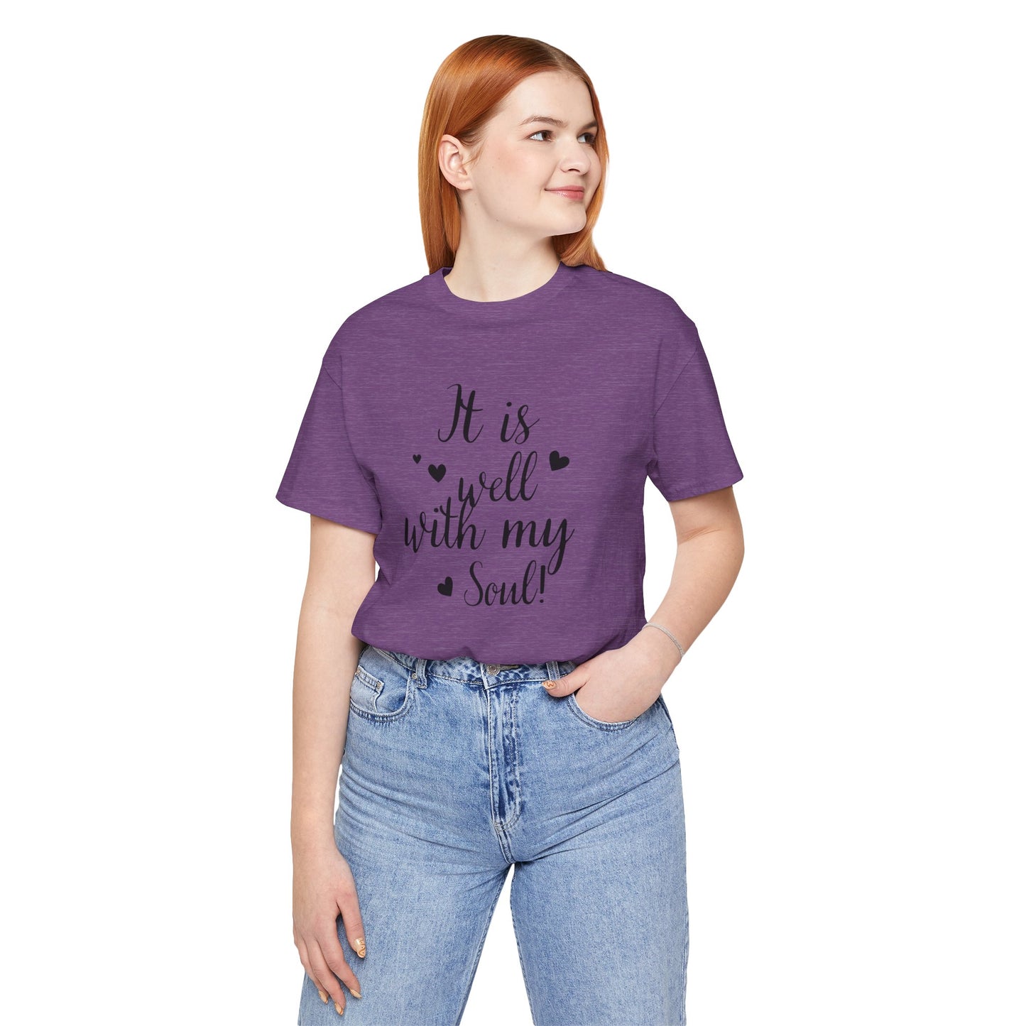 It is Well with My Soul Scripture Wear Christian T-Shirt with Bible Verse Ideal Christian Gift Ideas for Men and Women and for a Christian Lifestyle Fashion