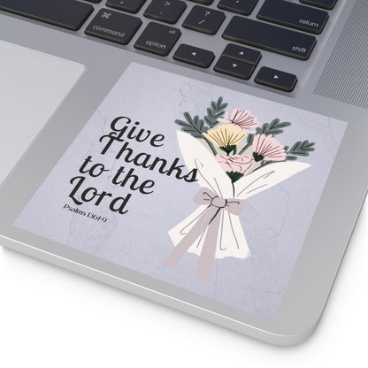 Thank You Sticker in Lavender Christian Sticker Great Thanksgiving Sticker