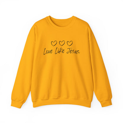 Love Like Jesus Cozy Christian Sweatshirt Inspirational Women Sweatshirt