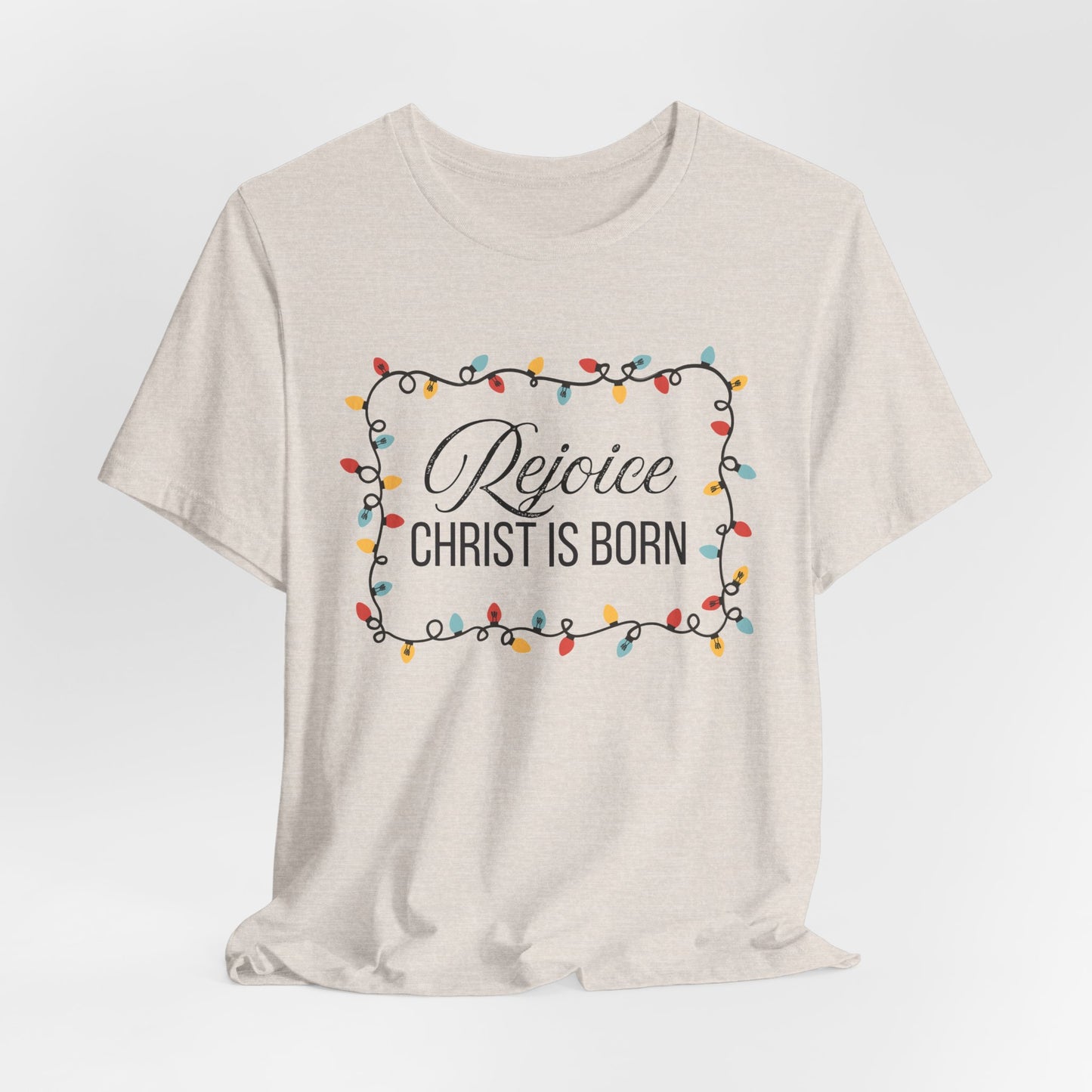 Rejoice Christ is Born Christian Christmas Tshirt