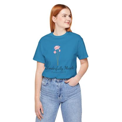 Wonderfully Made Spiritual Clothing for Daily Wear T-Shirt Ideal Christian Gift Ideas for Women