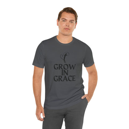 Grow in Grace Inspirational, Comfortable Church Tee with a Positive Message Ideal Christian Gift Idea for Men and Women.