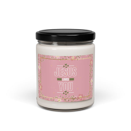 Jesus Loves You Christian Candle