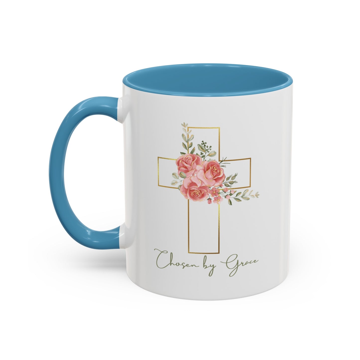 Chosen By Grace Mug with Bible Verse Christian coffee mugs for Mom Christian Coffee Mug with Inspirational Message Accent Coffee Mug in 11oz Coffee Mug for coffee lovers