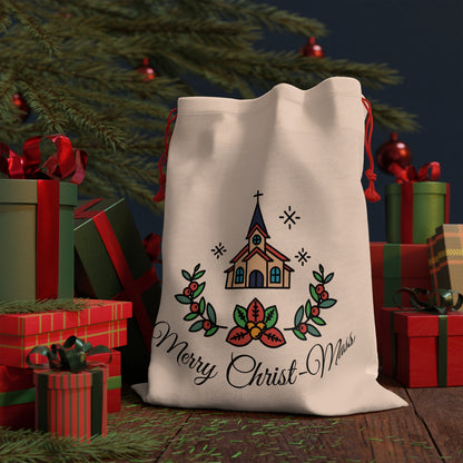 Merry Christ Mass, Christian Christmas Gift Bag