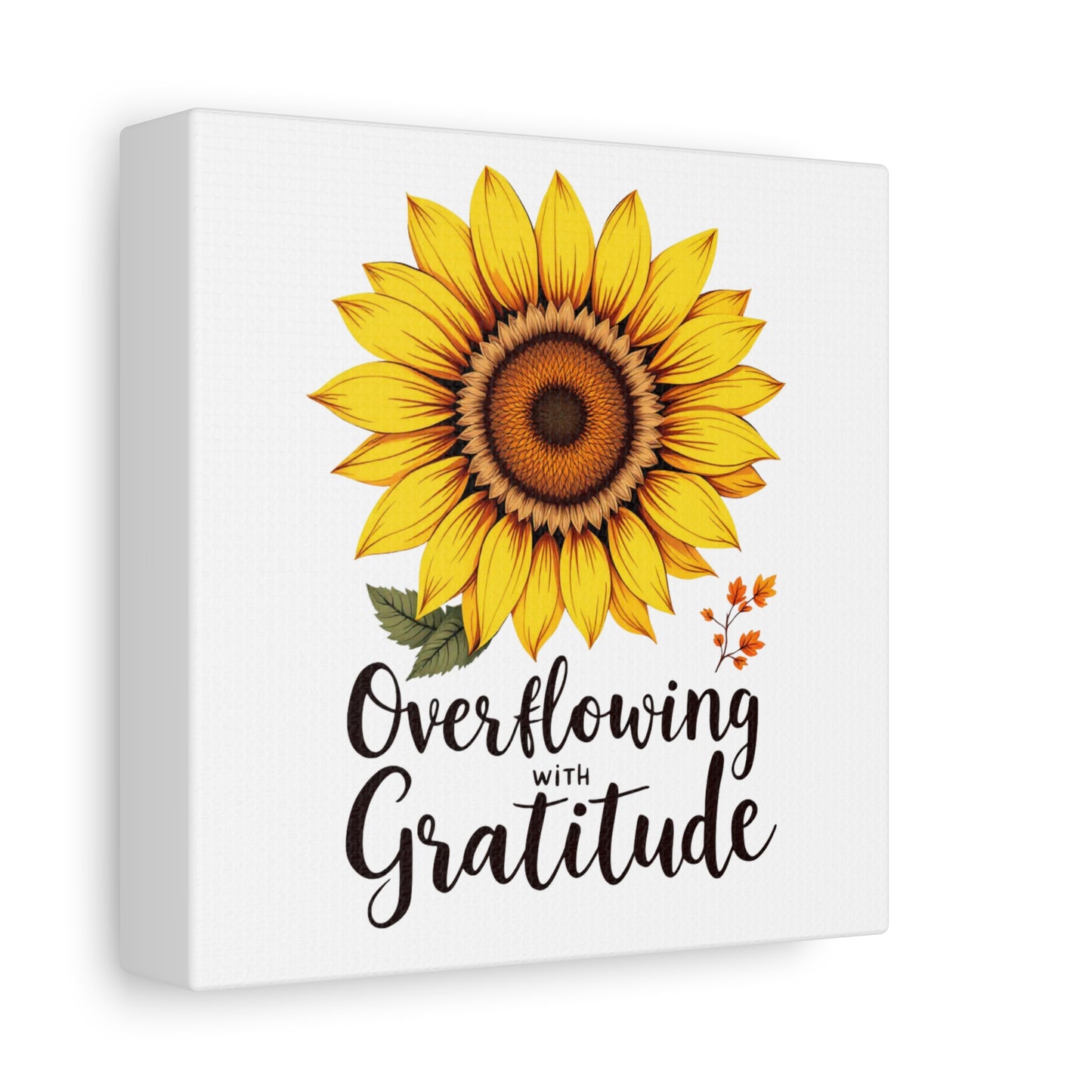 Overflowing with Gratitude WallArt Christian Canvas, Thankful WallArt, Thanksgiving WallArt Canva, Christian Stretched, 1.25"