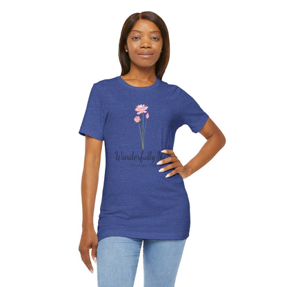 Wonderfully Made Spiritual Clothing for Daily Wear T-Shirt Ideal Christian Gift Ideas for Women