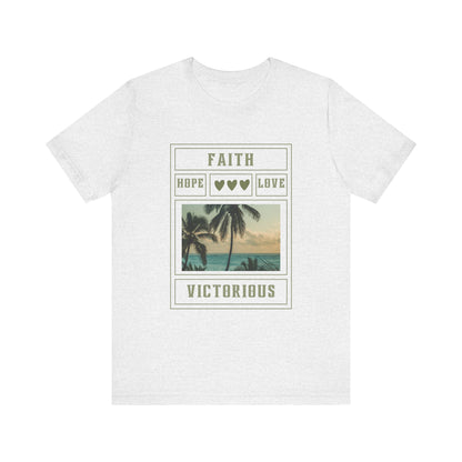 Faith Hope Love Inspirational Christian T-Shirt with Positive Message Ideal Christian Gift Ideas for Women