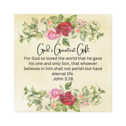 Christian Sticker, God's Greatest Gift, Bible Verse Christian Easter Sticker
