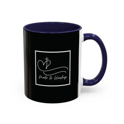 Made to Worship Mug with Bible Verse Christian coffee mugs for Mom Christian Coffee Mug with Inspirational Message Accent Coffee Mug in 11oz Coffee Mug in 15 oz for coffee lovers