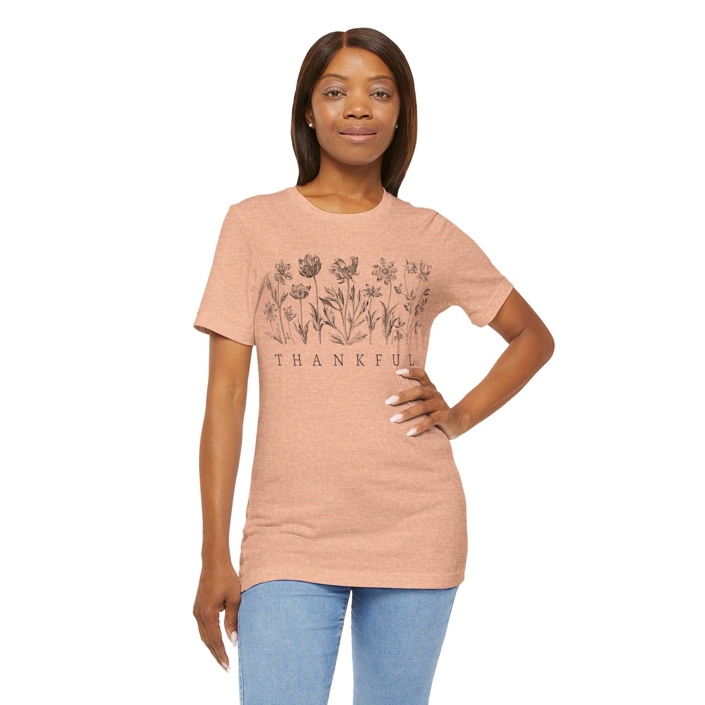 Thankful Faith Inspired Christian T Shirt for Christian Women Ideal Christian Gift Ideas for Women.