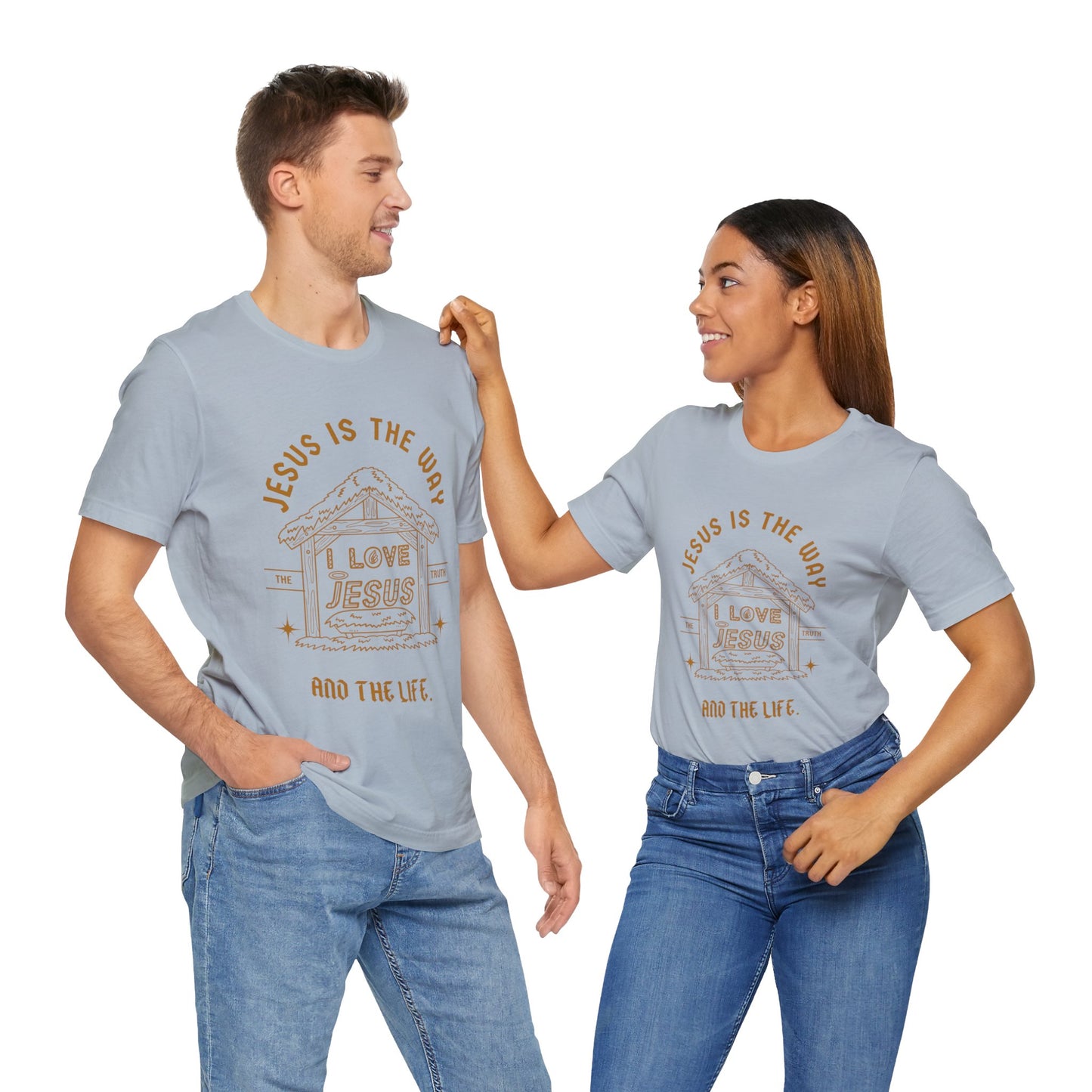 Jesus is the Way Inspirational Christian T-Shirt with Religious Graphics Ideal Religious Gift Ideas for men and Women.