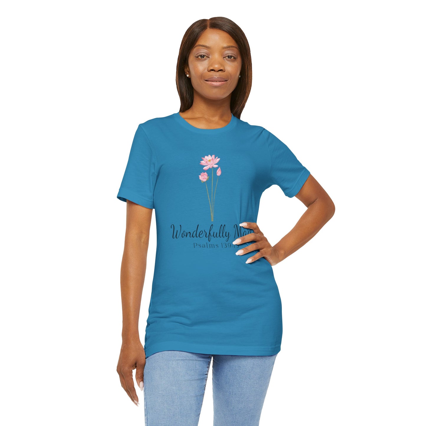 Wonderfully Made Spiritual Clothing for Daily Wear T-Shirt Ideal Christian Gift Ideas for Women