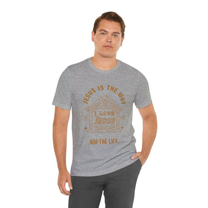 Jesus is the Way Inspirational Christian T-Shirt with Religious Graphics Ideal Religious Gift Ideas for men and Women.