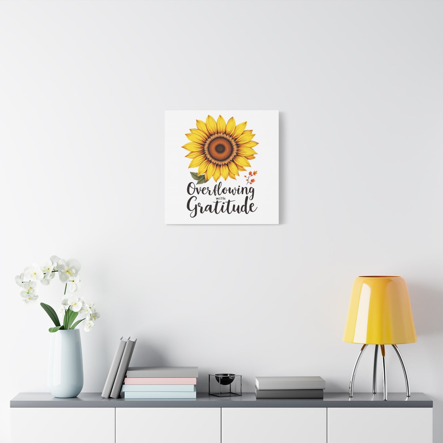 Overflowing with Gratitude WallArt Christian Canvas, Thankful WallArt, Thanksgiving WallArt Canva, Christian Stretched, 1.25"