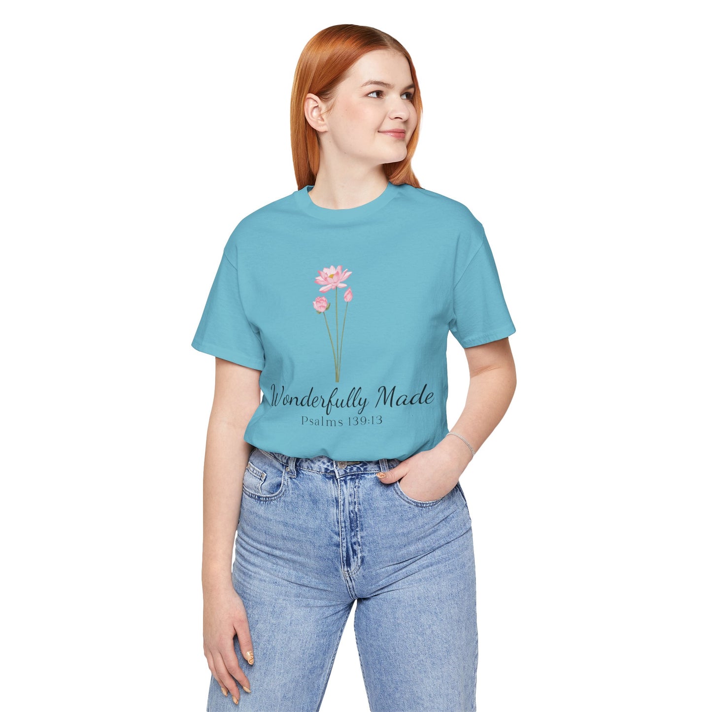 Wonderfully Made Spiritual Clothing for Daily Wear T-Shirt Ideal Christian Gift Ideas for Women