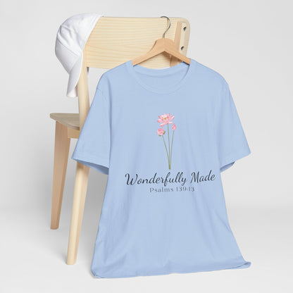 Wonderfully Made Spiritual Clothing for Daily Wear T-Shirt Ideal Christian Gift Ideas for Women