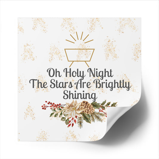 Christian Christmas sticker, Oh Holly Night Stickers Christmas Gift, Christian Vinyl Sticker, Christmas sticker