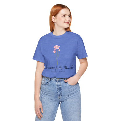 Wonderfully Made Spiritual Clothing for Daily Wear T-Shirt Ideal Christian Gift Ideas for Women