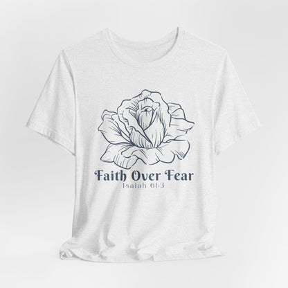 Faith Over Fear Minimalist Christian Tshirt