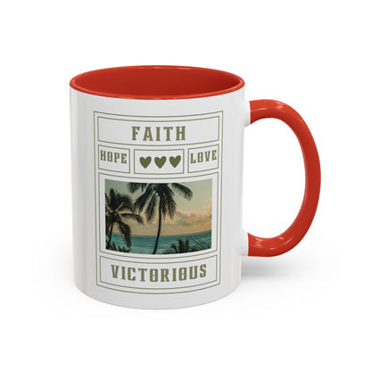 Faith Hope and Love Mug with Bible Verse Christian coffee mugs for Mom Christian Coffee Mug with Inspirational Message Accent Coffee Mug in 11oz Coffee Mug in 15 oz for coffee lovers