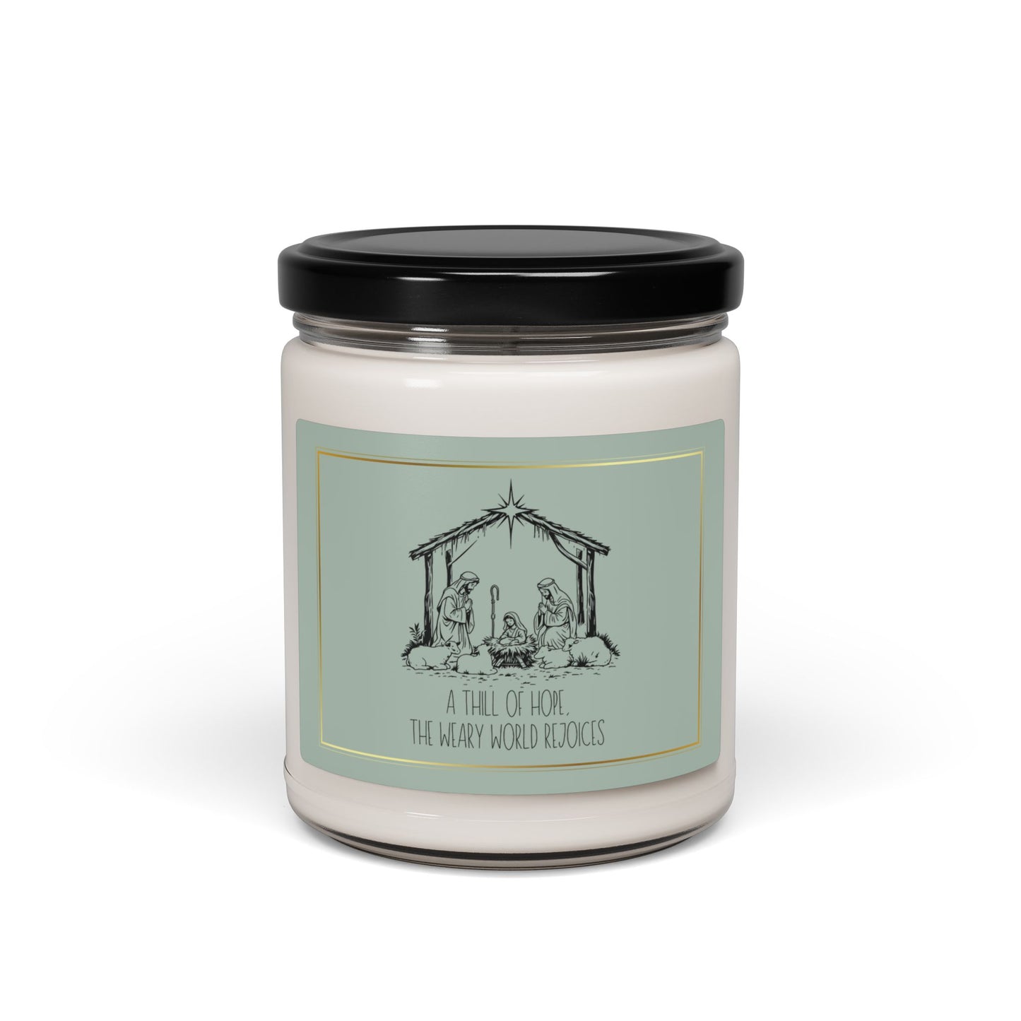 A Thrill of Hope Christmas Christian Candle