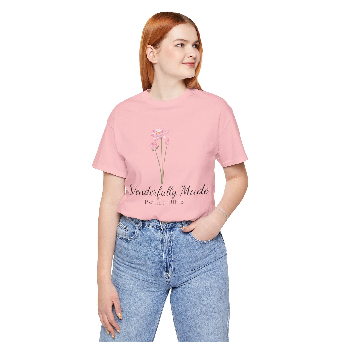 Wonderfully Made Spiritual Clothing for Daily Wear T-Shirt Ideal Christian Gift Ideas for Women