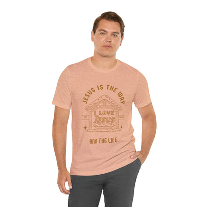 Jesus is the Way Inspirational Christian T-Shirt with Religious Graphics Ideal Religious Gift Ideas for men and Women.