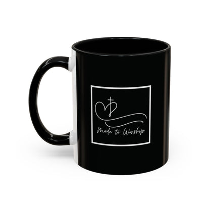 Made to Worship Mug with Bible Verse Christian coffee mugs for Mom Christian Coffee Mug with Inspirational Message Accent Coffee Mug in 11oz Coffee Mug in 15 oz for coffee lovers