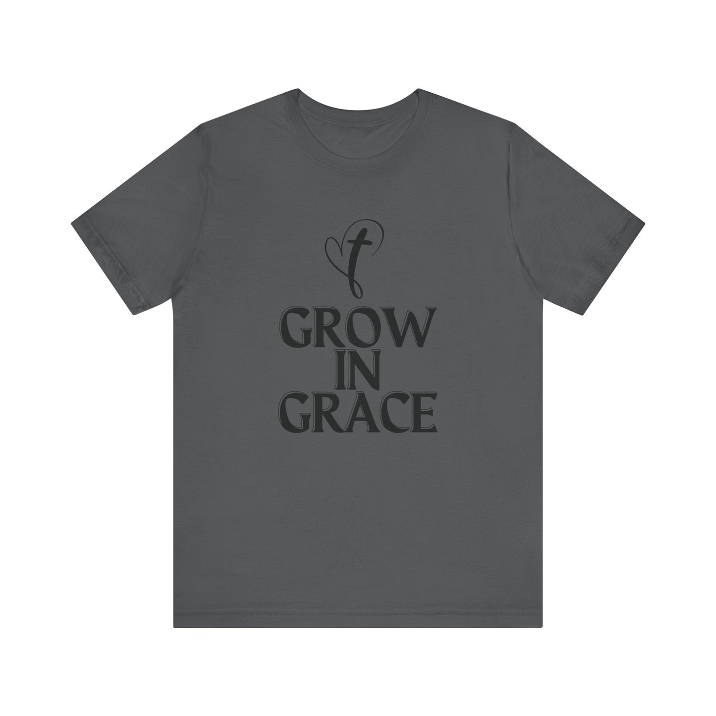 Grow in Grace Inspirational, Comfortable Church Tee with a Positive Message Ideal Christian Gift Idea for Men and Women.