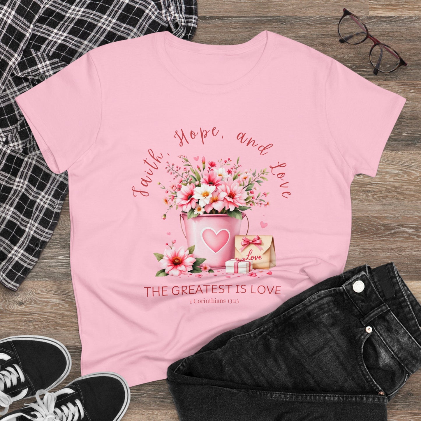 Christian Women's Tee, The Greatest is Love