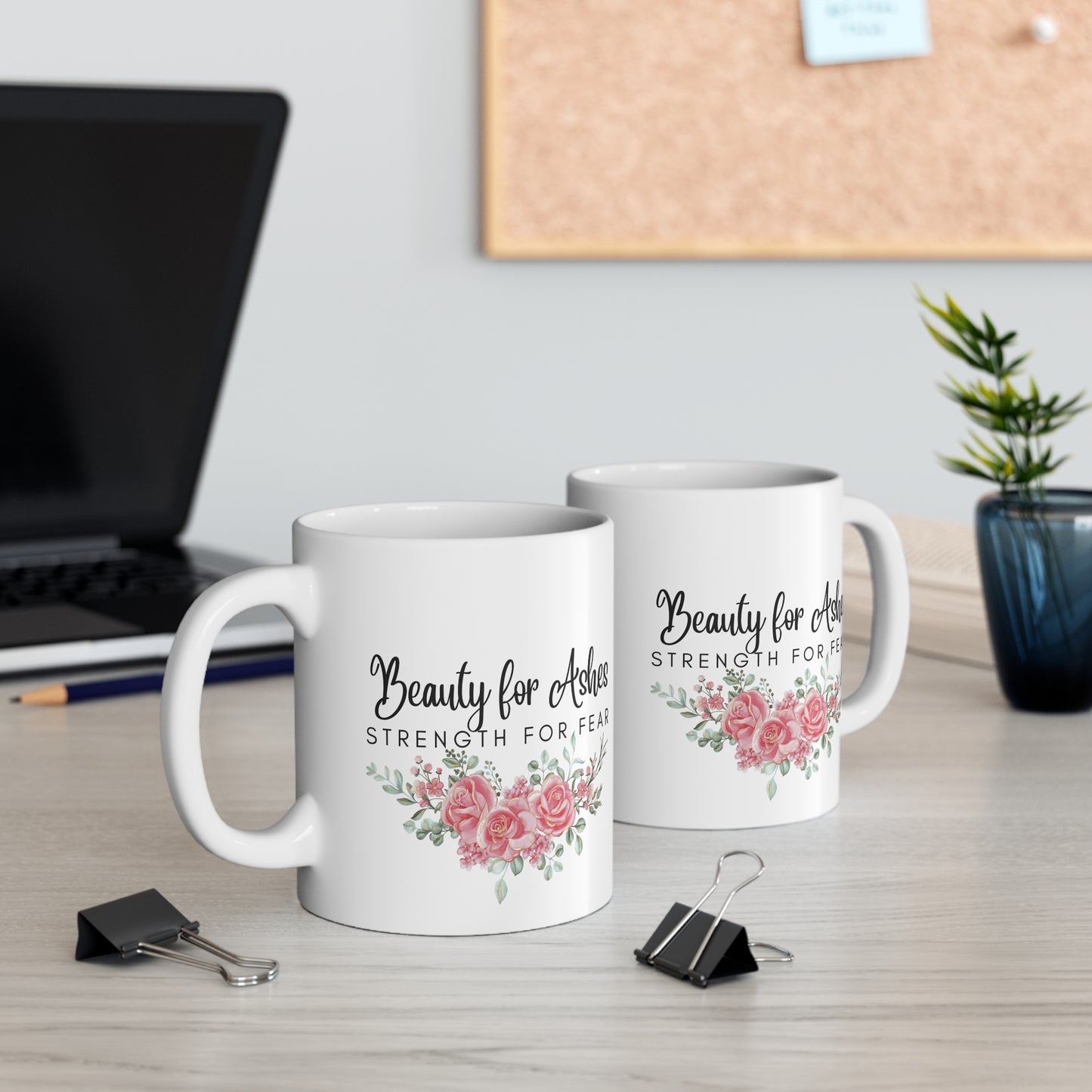 Beauty for Ashes Christian Coffee Mug