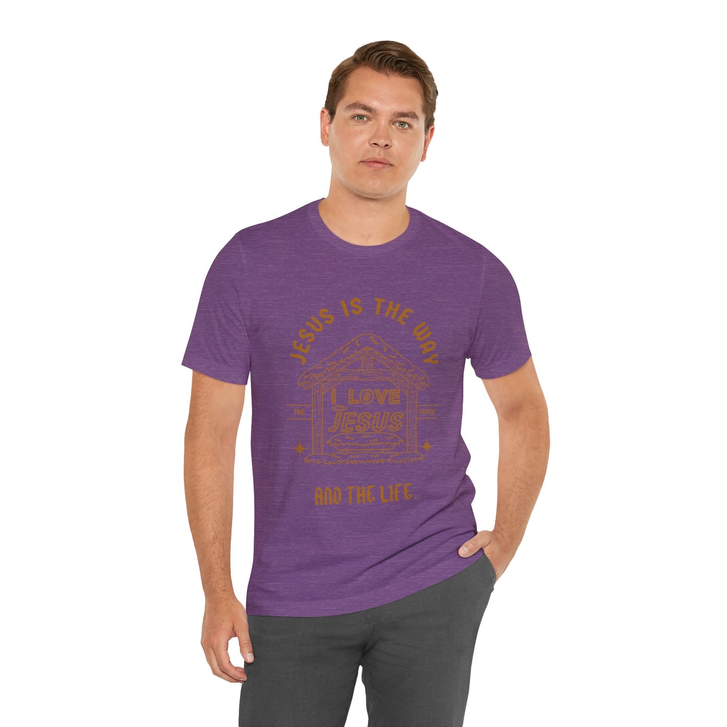 Jesus is the Way Inspirational Christian T-Shirt with Religious Graphics Ideal Religious Gift Ideas for men and Women.