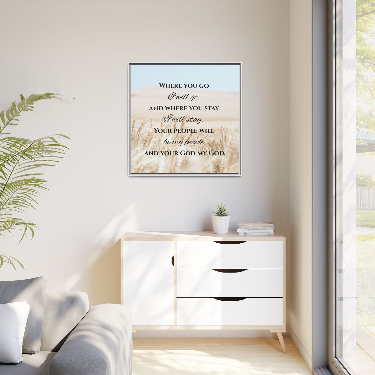 Where You Go I will Go Framed Wall Art for Inspiration, Christian Home Decor, Motivational Print, Gift Idea, Faith Inspired Decor