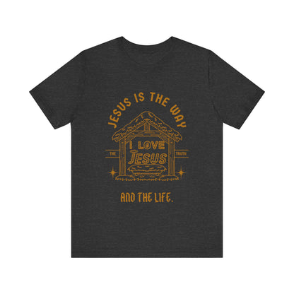 Jesus is the Way Inspirational Christian T-Shirt with Religious Graphics Ideal Religious Gift Ideas for men and Women.