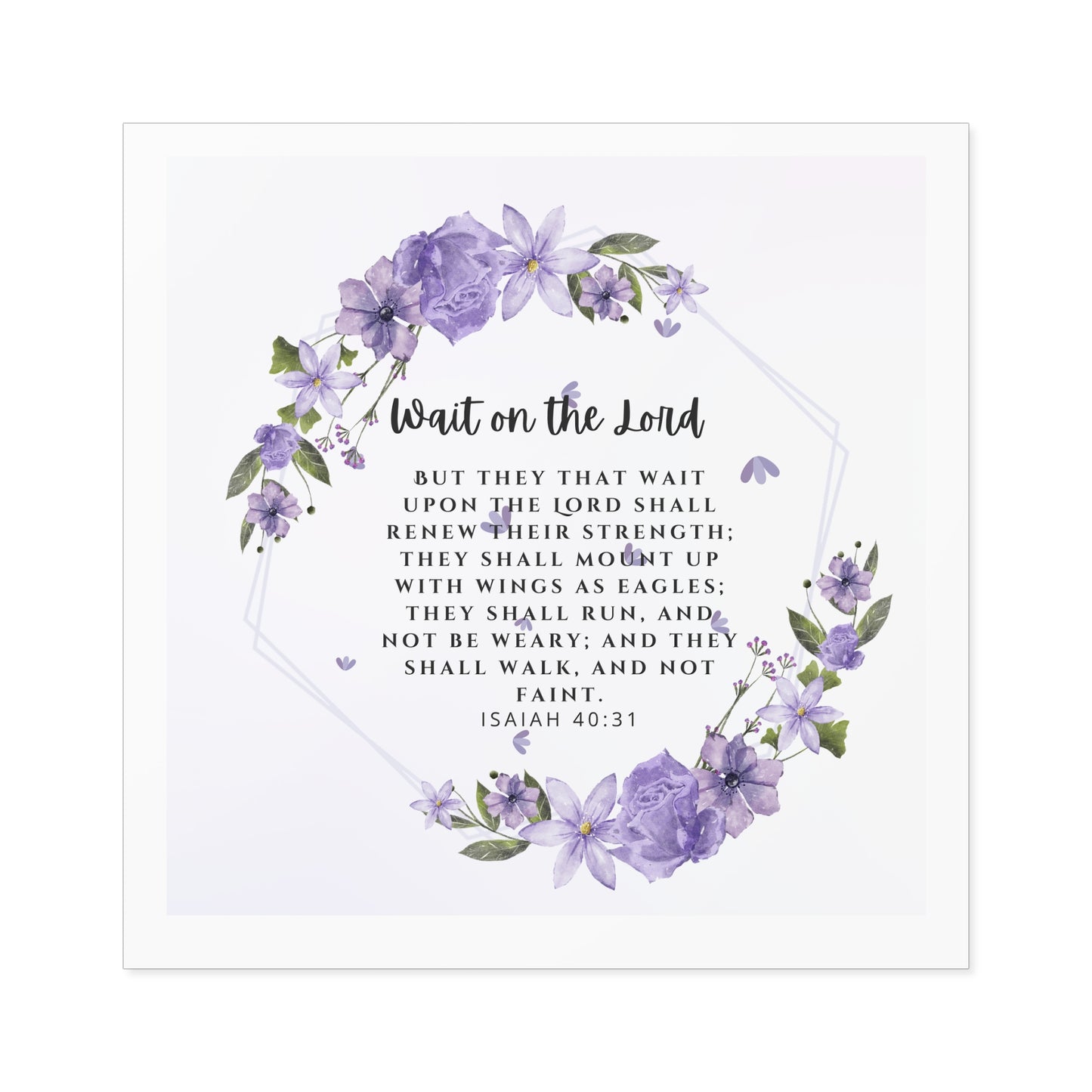 Christian Stickers, Wait on the Lord, Devotional Journal Sticker, Christian Vinyl Sticker