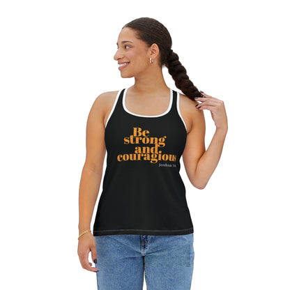 Be Strong and Courageous Tank Top for Christian Women Tank Top for Summer Christian Mom Tank Top with Bible Verse Tank Top Christian Gifts for Women