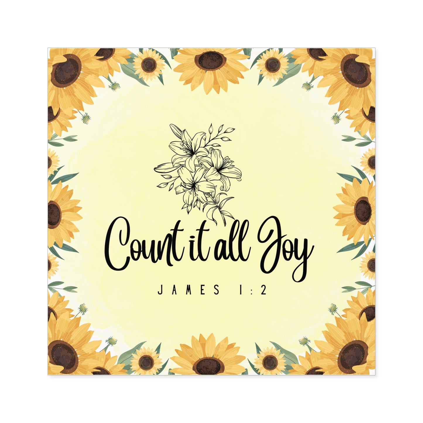 Christian Stickers, Count It All Joy, Devotional Journal Sticker, Christian Vinyl Sticker