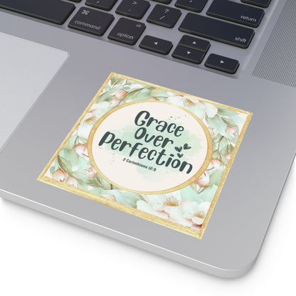 Christian Stickers,Grace Over Perfection, Devotional Journal Sticker, Christian Vinyl Sticker