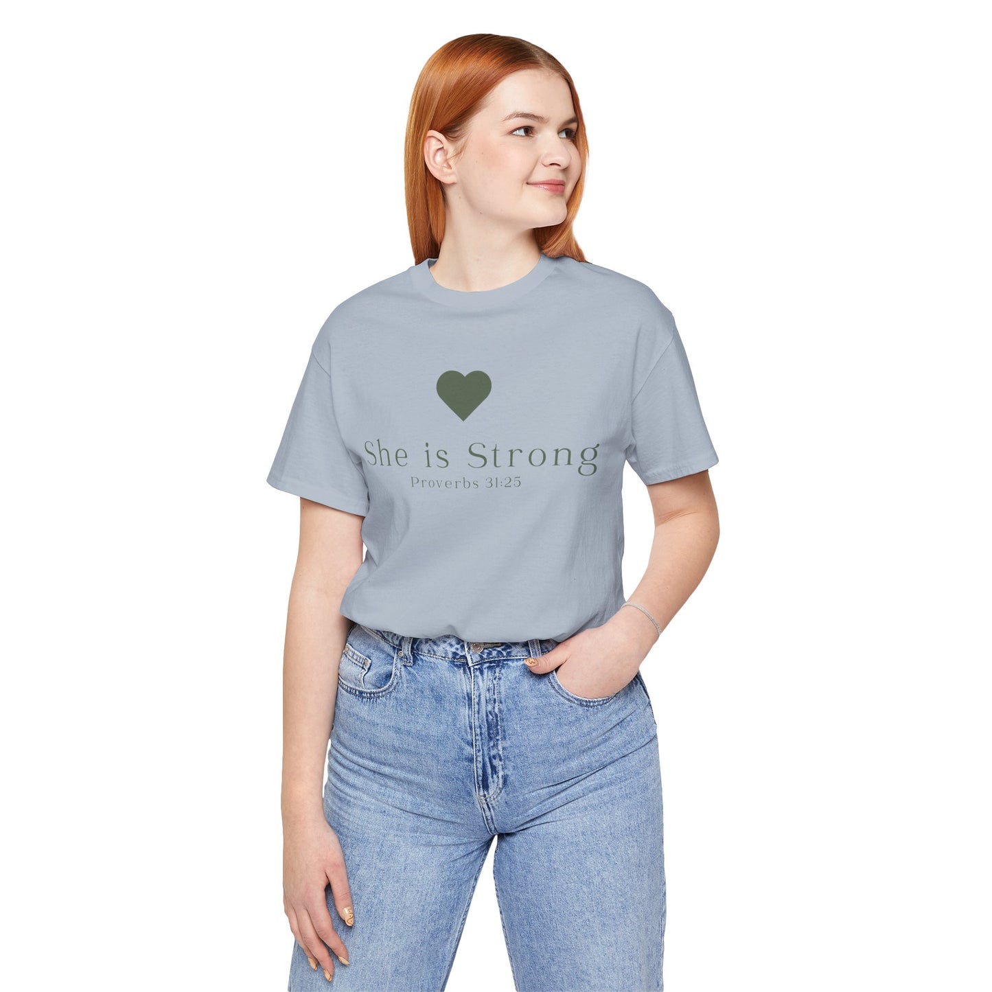 Christian Mom She is Strong Faith Inspired Christian T-Shirt Ideal Religious Gift Ideas for Women